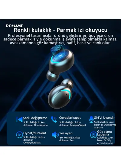 Linkage LKB-26 Bluetooth 5.0V Wireless Kulakiçi Kulaklık