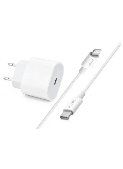 Auris Ars-Ch21 20W Usb-C'den Lightning PD Şarj Cihazı