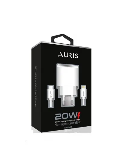 Auris Ars-Ch21 20W Usb-C'den Lightning PD Şarj Cihazı