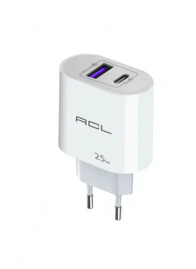 ACL AC-1 L5 3.4A 25 Watt 1xUSB, 1xUSB-C PD Şarj Başlığı Seyahat Şarj