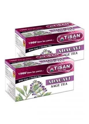 2 Kutu Adaçayı Bitki Çayı Sallama Ada Çayı 20 Süzen Poşet X 2 Çay