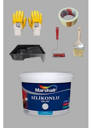 5li Set Silikonlu Özel Mat Duvar Boyası Meteor 50 Çeşit Renk 2.5lt