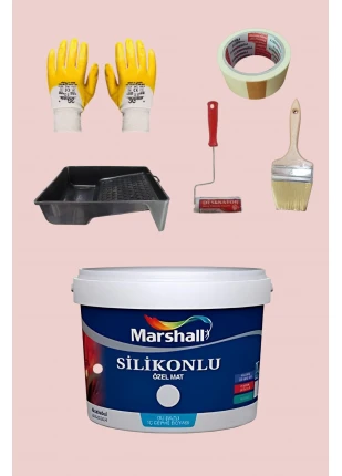 5li Set Silikonlu Özel Mat Iç Cephe Duvar Boyası Gülbeşeker 15-7.5-2.5lt