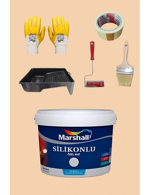 5li Set Silikonlu Özel Mat Iç Cephe Duvar Boyası Şampanya 15-7.5-2.5lt
