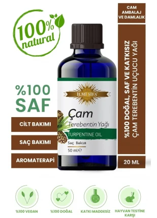 Çam Terebentin Yağı 50 ml (TEMİZLEYİCİ, CANLANDIRICI,FERAHLIK,YENİLEYİCİ)
