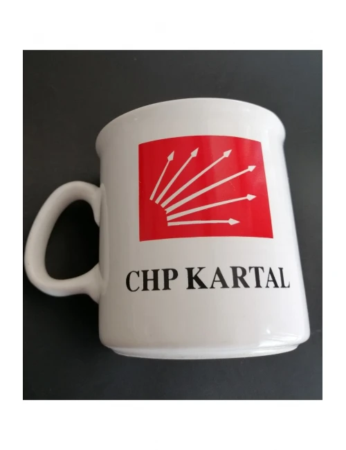 Chp Kartal Porselen Kupa - Çay Kahve Fincanı
