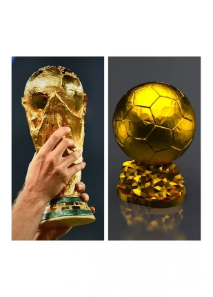 30 Cm Dünya Kupası - 20 Cm Ballon’dor Kupası (2’Lİ 1KİLOLUK)