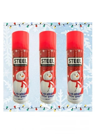 3 Adet Steel Kına Düğün Parti Eğlence Eriyen Kar Spreyi 200 ml