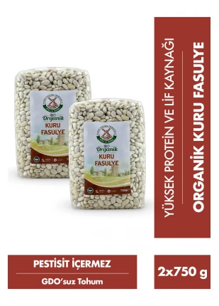 2'li Organik Kuru Fasulye 750 g