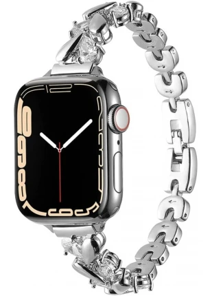 metrashop İle Uyumlu Watch 38mm/40mm KRD-103 Metal Kordon Gümüş shopbuyx 1113377
