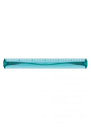 kerem Cetvel, düz, kırılmaz, kir tutmayan kenarlı, yumuşak, kaymaz, düz, 30 cm, mavi SHOP 1109