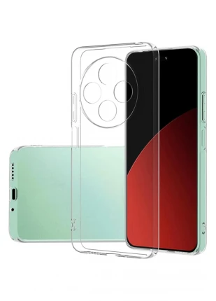 Megobine GİYİM & AKSESUAR Xiaomi Redmi 14C (6.8) inç Şeffaf Silikon Şok Emici Özellikli Fu