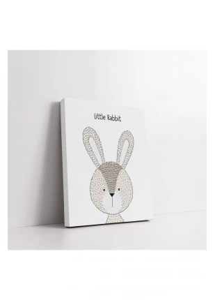 metrashop Rabbit | Tavşan Tasarımlı Bebek Odasına Kanvas shopbuyx 1113377