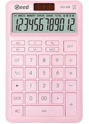 KADROĞLU ND-30P Pastel Pembe Hesap Makinesi Yeni 1107872