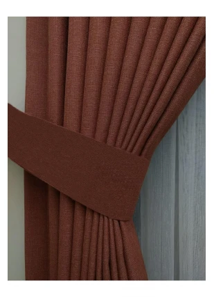 MetraShop Depo Home Kiremit Düz Renk Keten Fon Perde 1/2 Seyrek Pile Tek Kanat TYCSRVI8FN1693431894