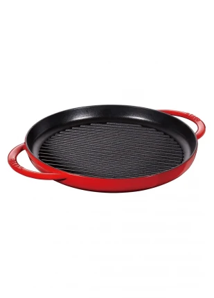 metrashop Grill Pans Çift Kulplu Döküm Izgara Tava, Kırmızı shopbuyx 1113377
