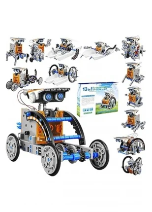 Solar Robot Oyuncak 13-ın-1 Eğitici Bilim Kiti Güneş Enerjisiyle Çalışan Kendin Yap Robot Bilim Kit