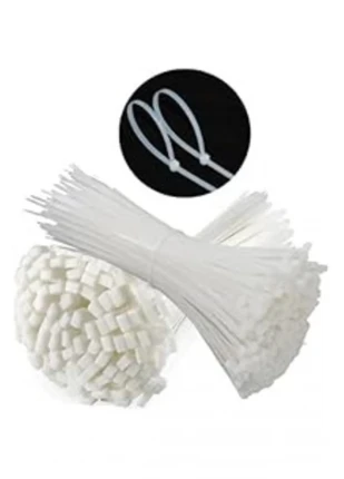 Sekatech Çetsan 3,6x370 Beyaz 37cm Kablo Bağı Plastik Cırt Kelepçe Toplayıcı-100 Adet
