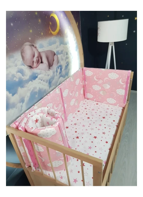 Pembe Bulut Yıldız Desen