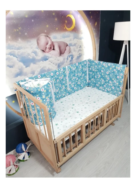 Yeşil Çiçek Yıldız Desen