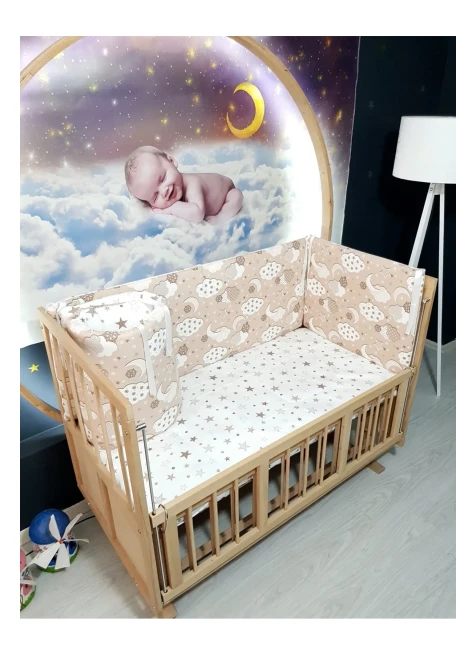 Kahverengi Bulut Yıldız Desen