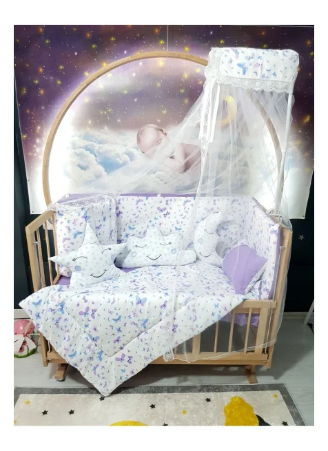 Mor Kelebek Desen
