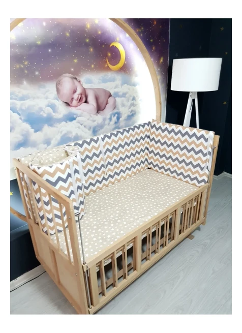 Kahverengi Zigzag Yıldız Desen