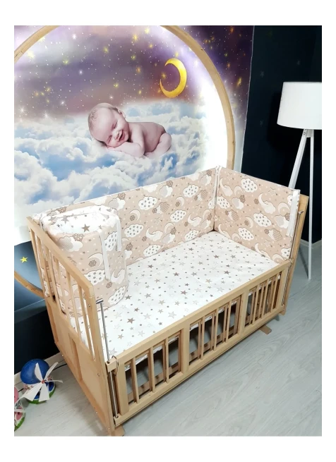 Kahverengi Bulut Yıldız Desen1