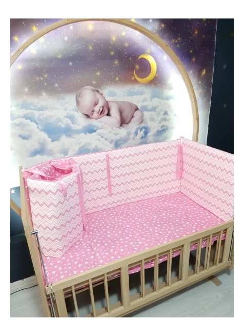 Pembe İnce Zigzag Yıldız Desen1