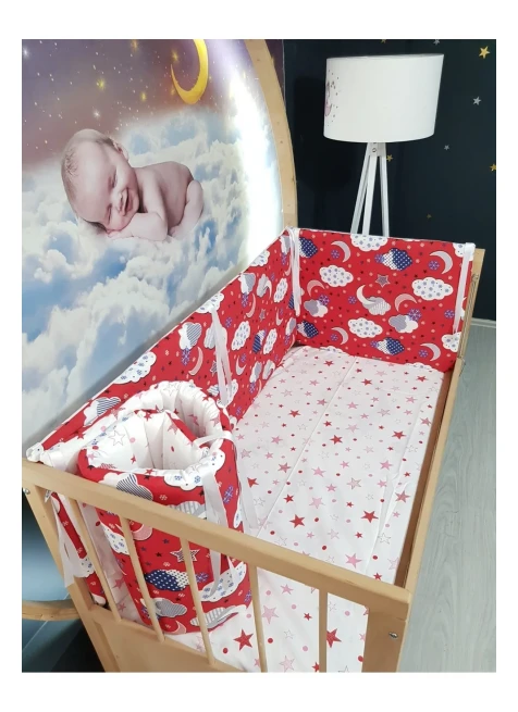 Kırmızı Bulut Yıldız Desen1