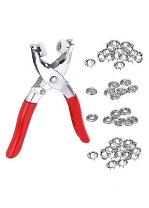 Metal Çıtçıtlı Düğme Pensesi ve Düğmesi (25 Set)