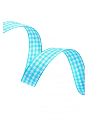 Tafta Ekoseli Kurdele 25 mm Mint 5 Metre