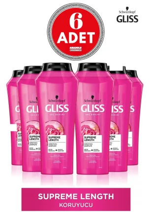 Supreme Lenght Uzun Saçlara Özel Şampuan 500 ml 6 Adet