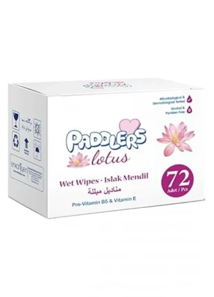 Paddlers Lotus Çiçeği Kokulu Islak Mendil 12X72 Li Koli (864 Yaprak)