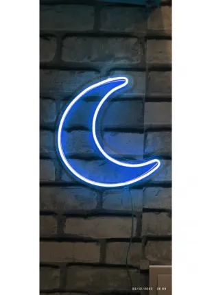 Ay hilal neon led gece lambası çocuk odası Genç odasi Ay hilal neon led gece lambası çocuk odası Genç odasi