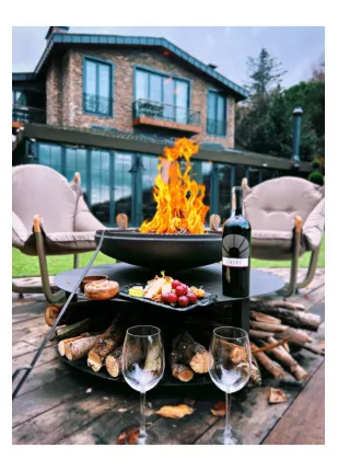 FUJI Odunluklu Ateş Çukuru, Bahçe Şöminesi & Bahçe Masası FUJI Odunluklu Ateş Çukuru, Bahçe Şöminesi & Bahçe Masası