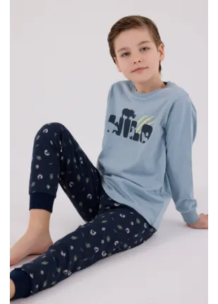 Erkek Çocuk Pijama Takımı RP3683 2 A YSL Açık yeşil