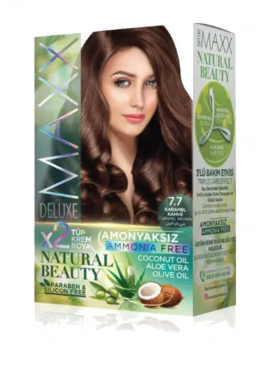 Natural Beauty Amonyaksız Saç Boyası 7.7 Karamel Kahve