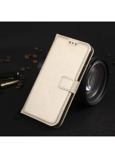 VİVO Y22 KARTLIKLI CÜZDAN KILIF (DELUXE WALLET CASE)  GOLD