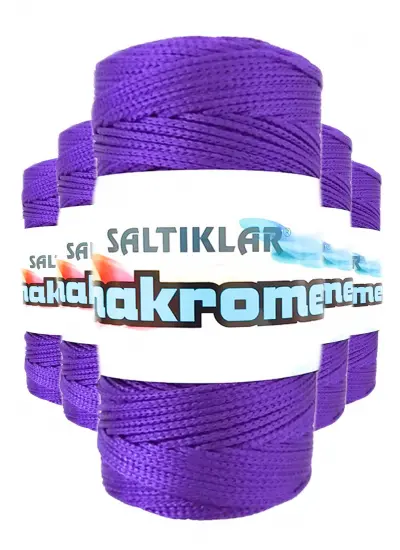 5 Adet Polyester Makrome İpi 4250 Mor 100 gr