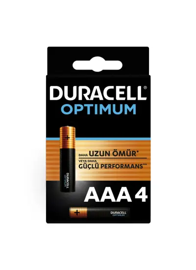 Duracell Optimum Alkalin Pil AAA 4 lü Paket