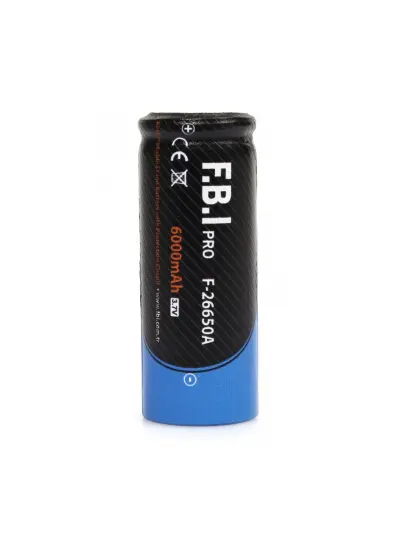 F.B.I 26650 3.7V 6000mAh Şarj Edilebilir Li-ion Pil