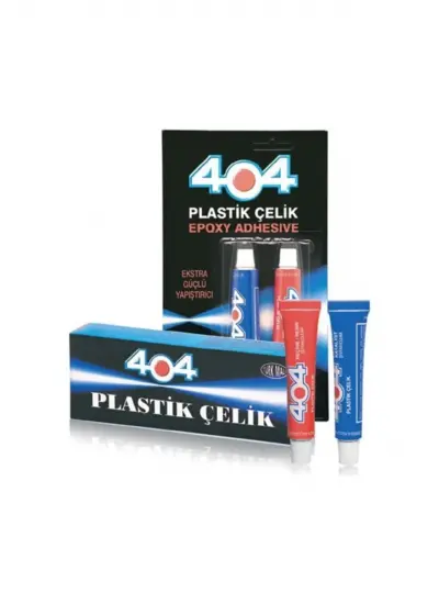 404 Plastik Çelik Epoksi Yapıştırıcı Çift Karışımlı 16g İkiz Tüp