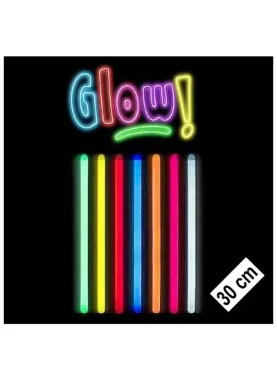 Karanlıkta Parlayan Fosforlu Glow Stick Kalın Çubuk 30 cm 1 Adet