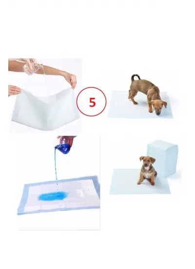 Yıkanabilir Köpek Çiş Pedi - 90 X 60 Cm 5li Paket