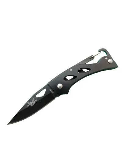 Benchmade A1103B Siyah Kamp Çakı 15 cm - Kancalı Metal Saplı