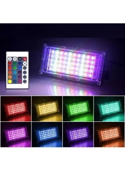 Kumandalı Led Işık Dış Cephe Aydınlatması Çok Renkli RGB Led Panel Işık PartiLed Aydınlatma