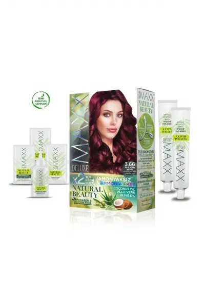 Natural Beauty Amonyaksız Saç Boyası 3.66 Patlıcan Moru