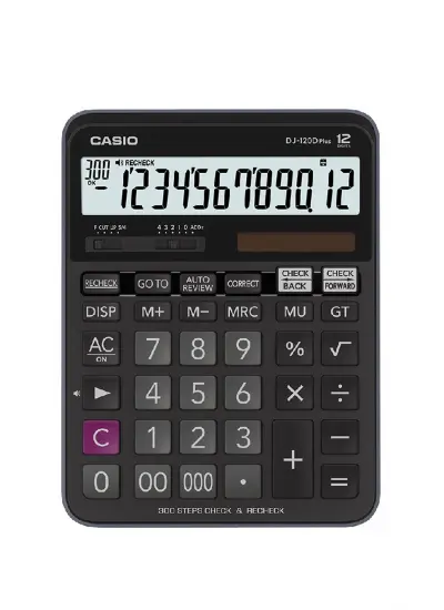 Casio DJ-120D Plus 12 Haneli Masaüstü Hesap Makinesi