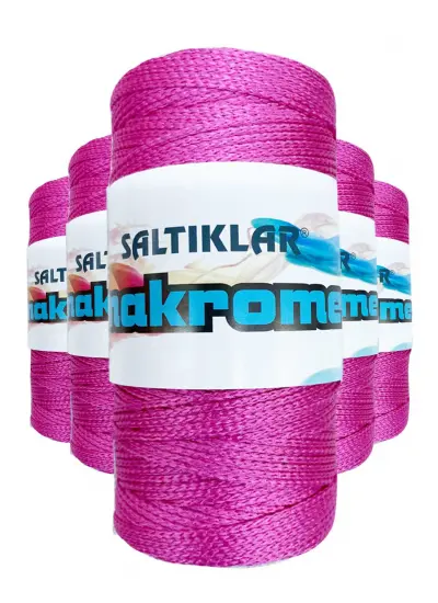 5 Adet Polyester Makrome İpi 1538 Fuşya 100 gr